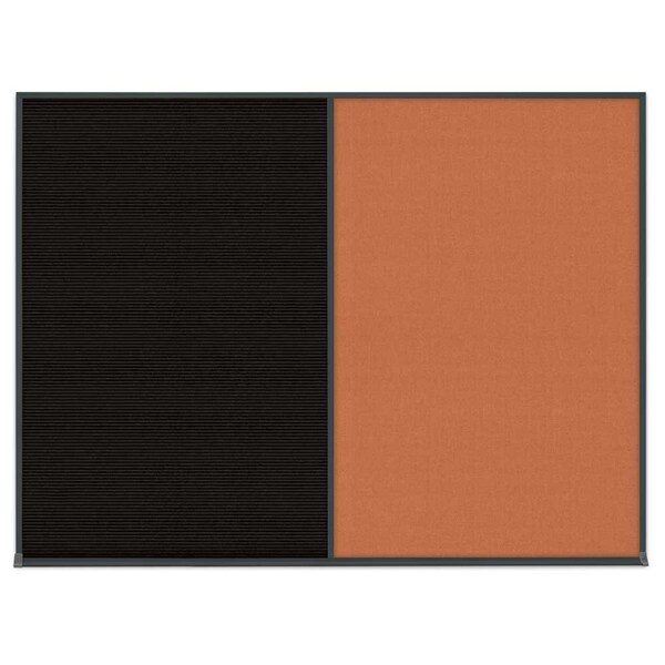 Double Door Radius Corkboard, 42"X32", B